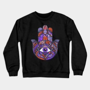 Colorful Hamsa Hand Crewneck Sweatshirt